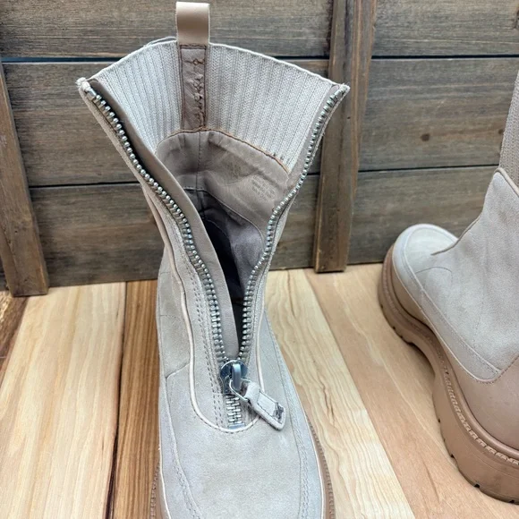 Women's Beige Ankle Boots - Picture 9 of 16